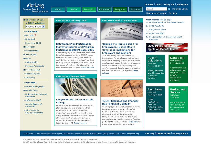 EBRI Home page